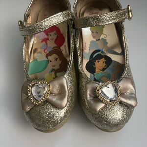Disney Princess Gold Glitter Kids Shoes